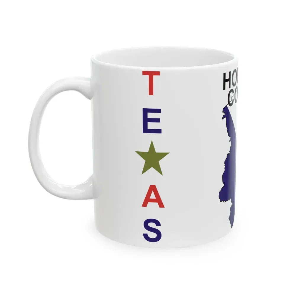 Flag of Houston County Texas (United States) White Coffee Mug - Go Mug Yourself
