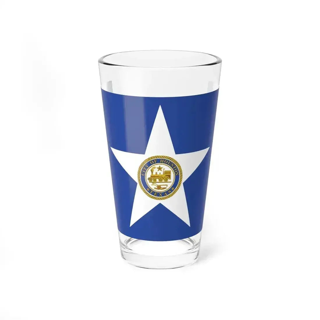 Flag of Houston, Texas - Pint Glass 16oz 16oz - Go Mug Yourself