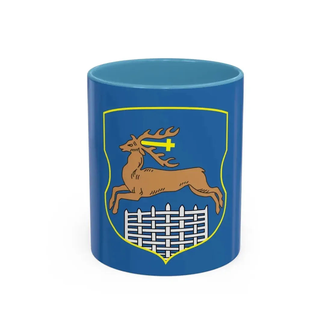 Flag of Hrodna Horadnia Grodno Russia - Accent Coffee Mug 11oz Light Blue - Go Mug Yourself