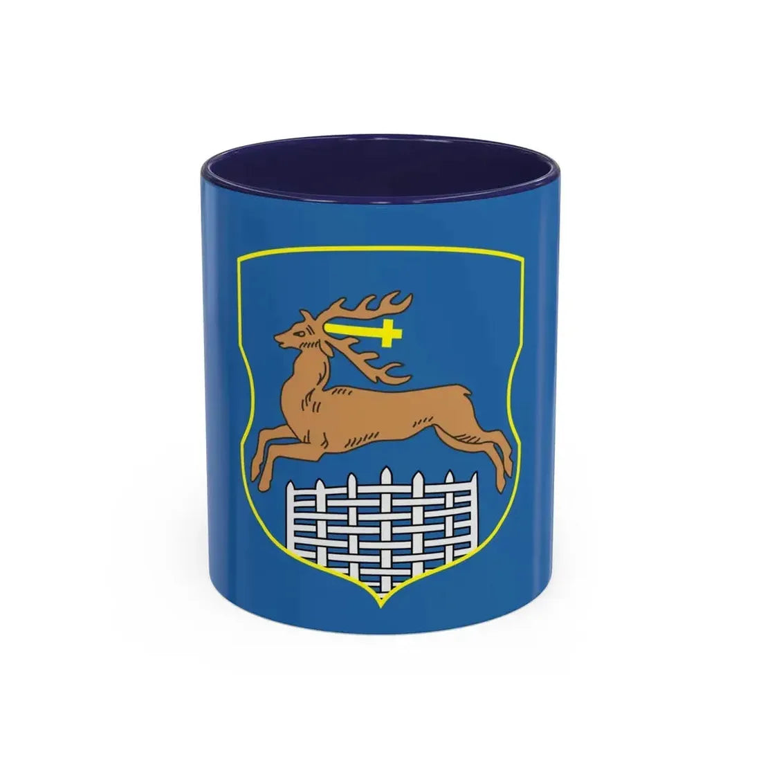 Flag of Hrodna Horadnia Grodno Russia - Accent Coffee Mug 11oz Navy - Go Mug Yourself