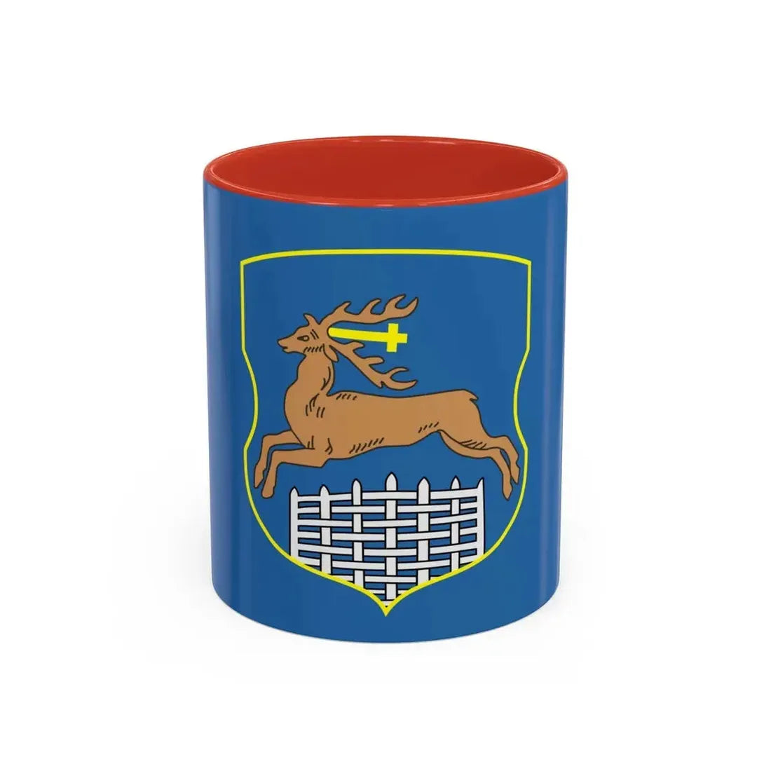 Flag of Hrodna Horadnia Grodno Russia - Accent Coffee Mug 11oz Red - Go Mug Yourself