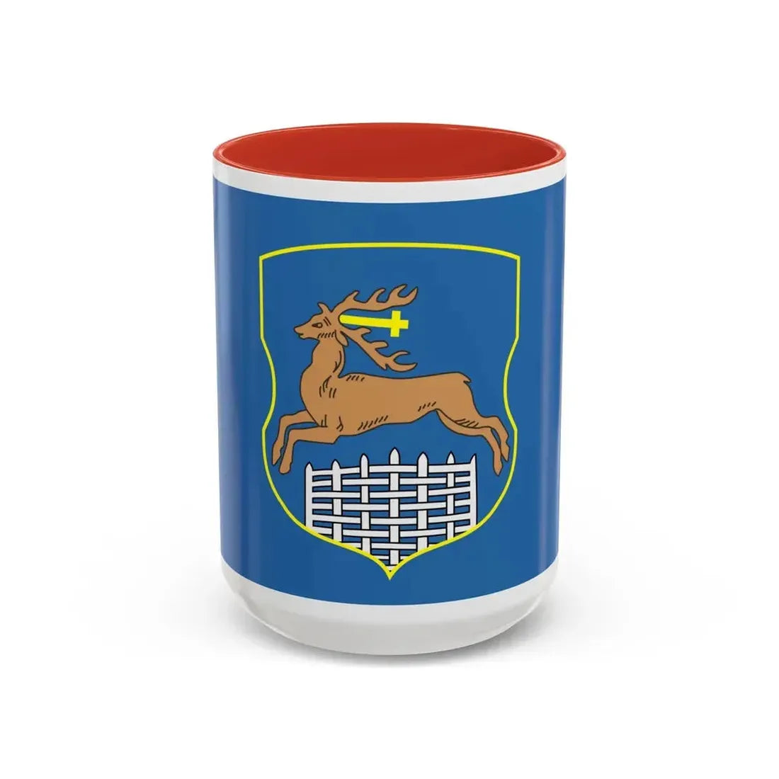 Flag of Hrodna Horadnia Grodno Russia - Accent Coffee Mug 15oz Red - Go Mug Yourself