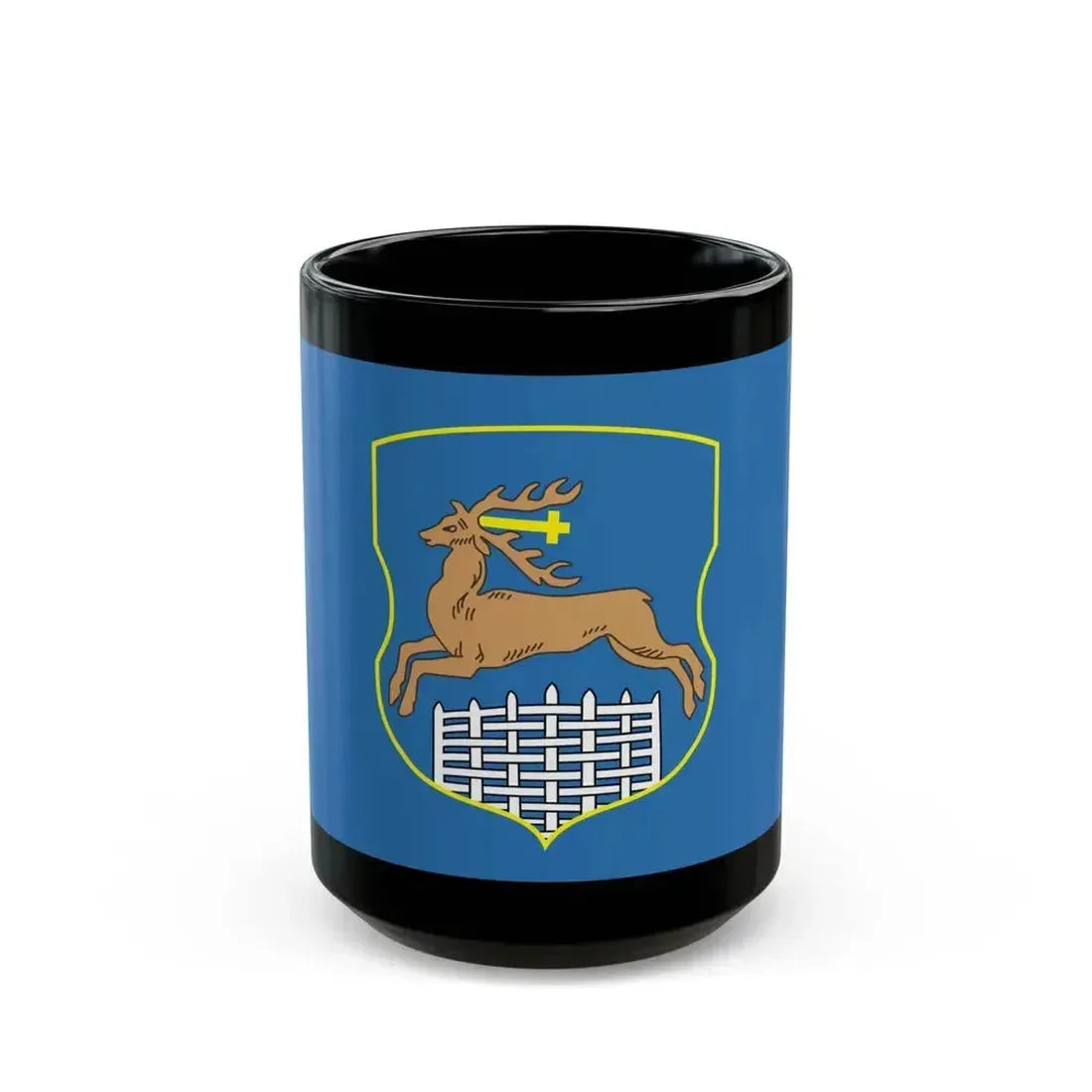 Flag of Hrodna Horadnia Grodno Russia - Black Coffee Mug 15oz - Go Mug Yourself
