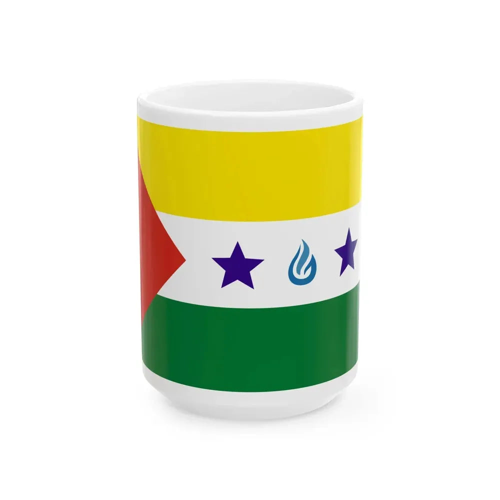 Flag of Huacaya Bolivia (Bolivia) White Coffee Mug 15oz - Go Mug Yourself