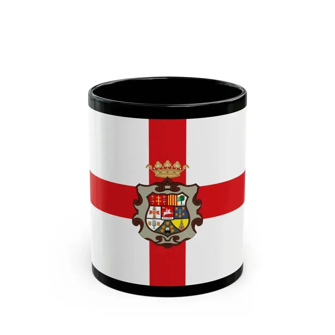 Flag of Huesca Spain - Black Coffee Mug - Go Mug Yourself