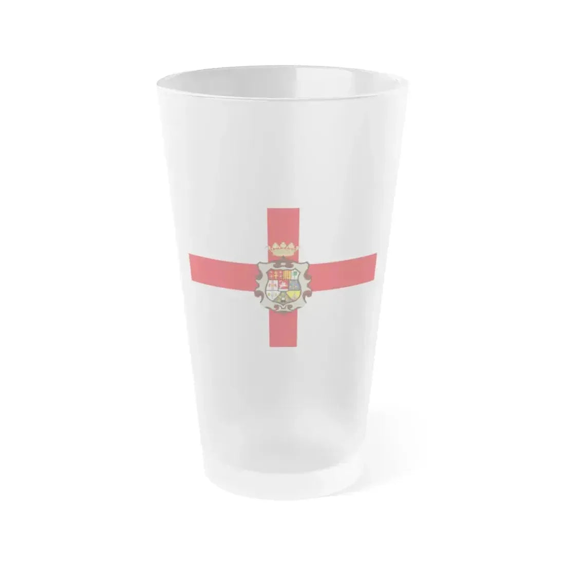 Flag of Huesca Spain - Frosted Pint Glass 16oz 16oz Frosted - Go Mug Yourself