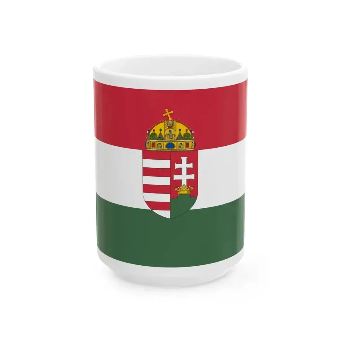 Flag of Hungary 1896-1915 3-2 aspect ratio (Austria) White Coffee Mug 15oz - Go Mug Yourself