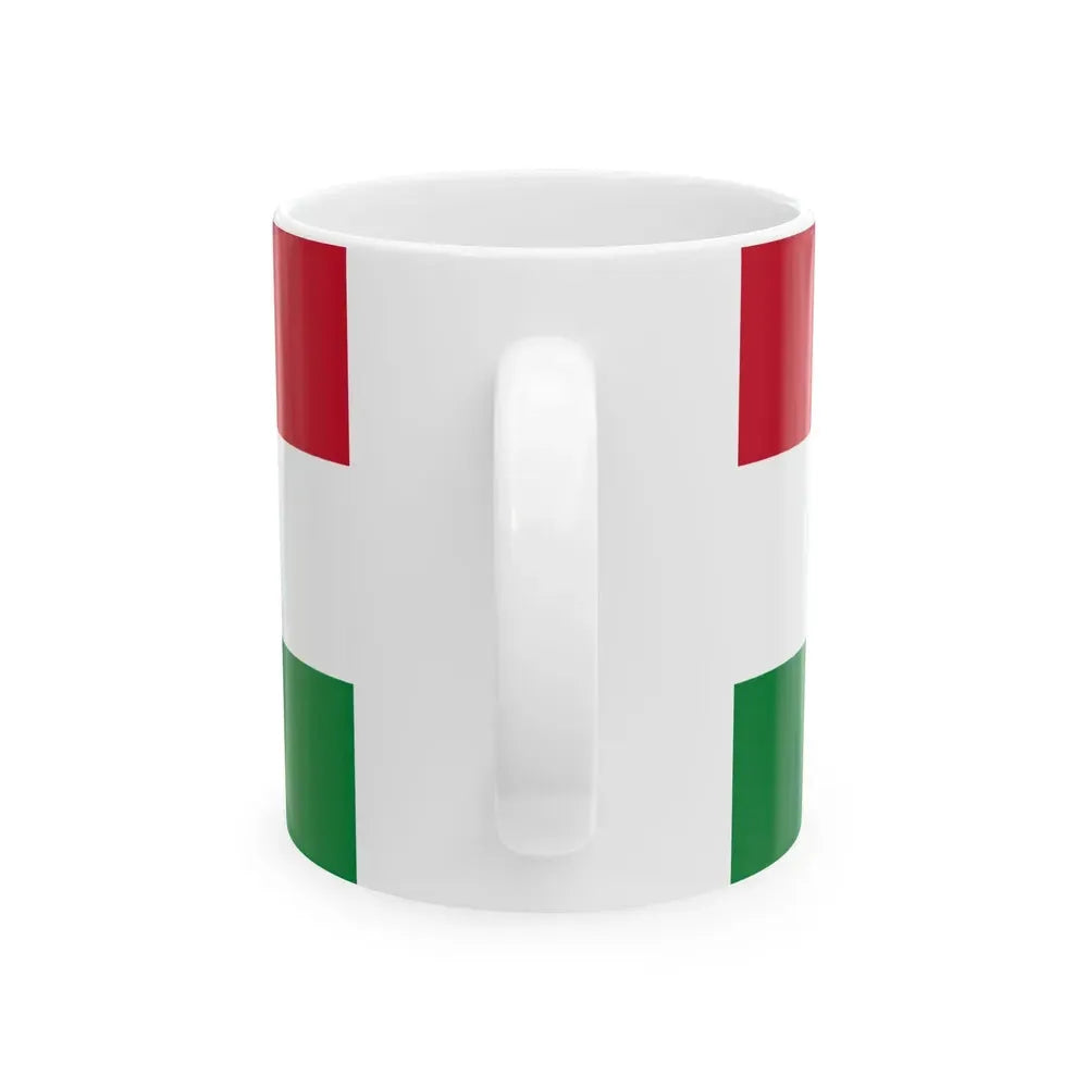 Flag of Hungary color shades variant (Hungary) White Coffee Mug - Go Mug Yourself