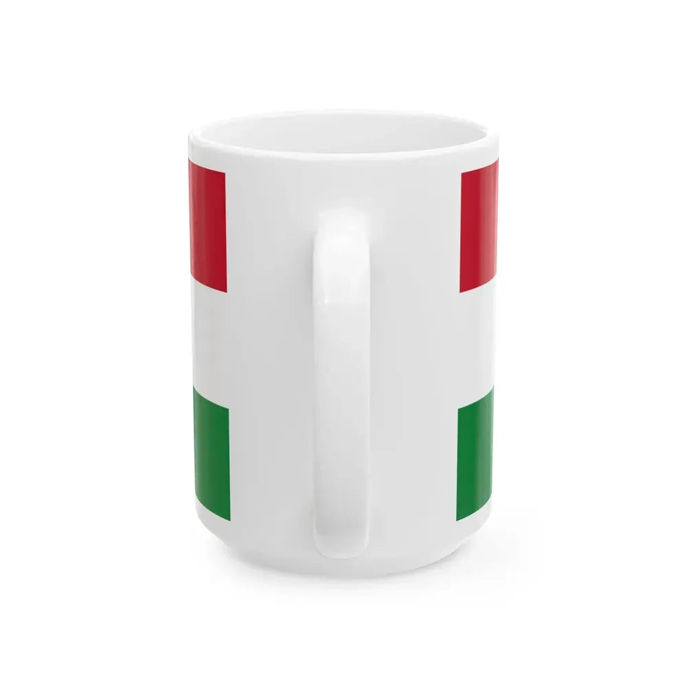 Flag of Hungary color shades variant (Hungary) White Coffee Mug - Go Mug Yourself