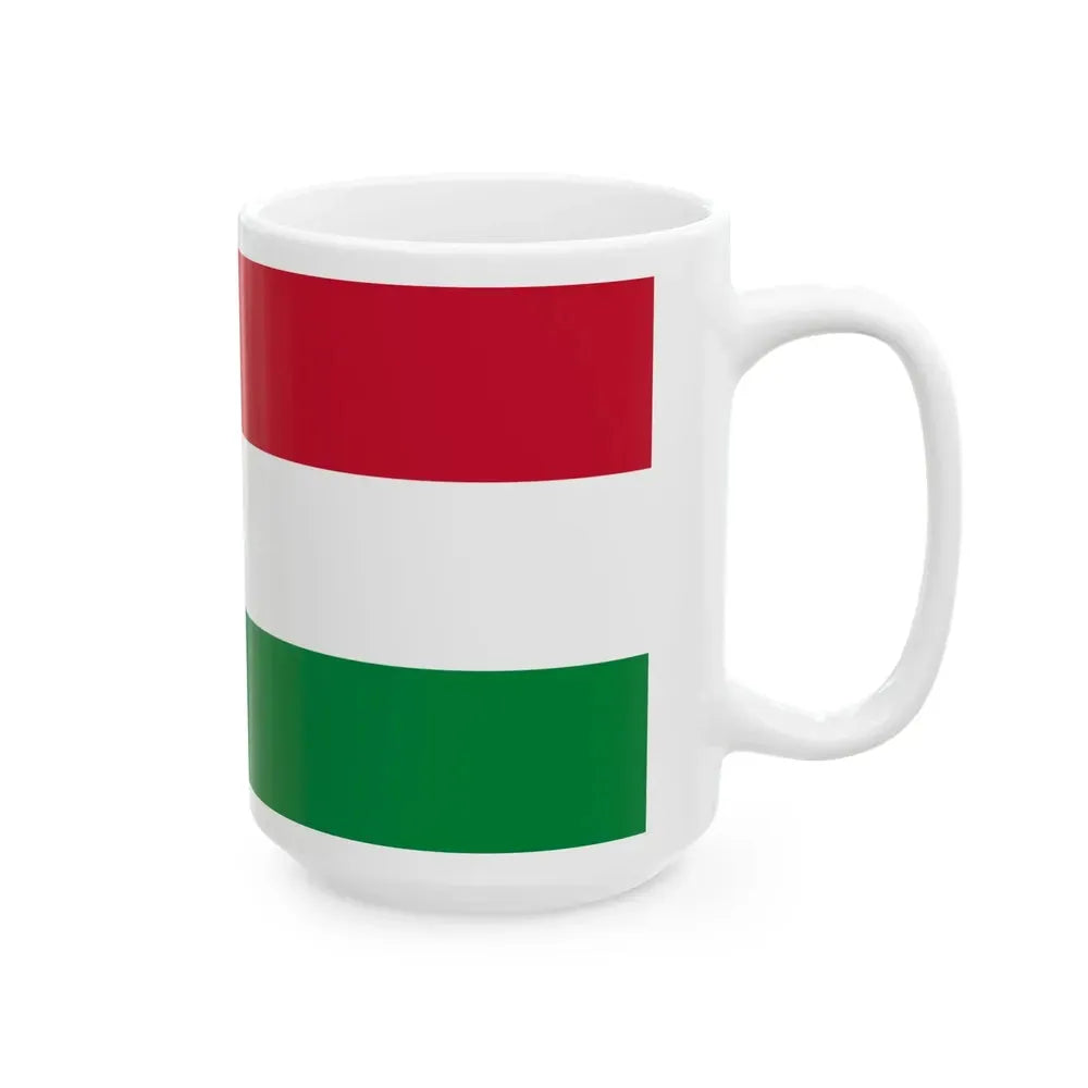 Flag of Hungary color shades variant (Hungary) White Coffee Mug - Go Mug Yourself