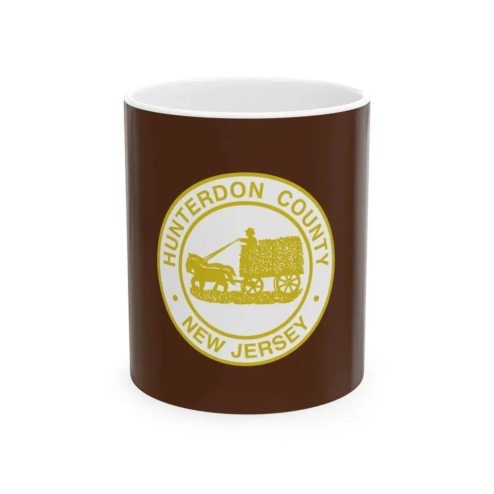 Flag of Hunterdon County New Jersey (United States) White Coffee Mug 11oz - Go Mug Yourself