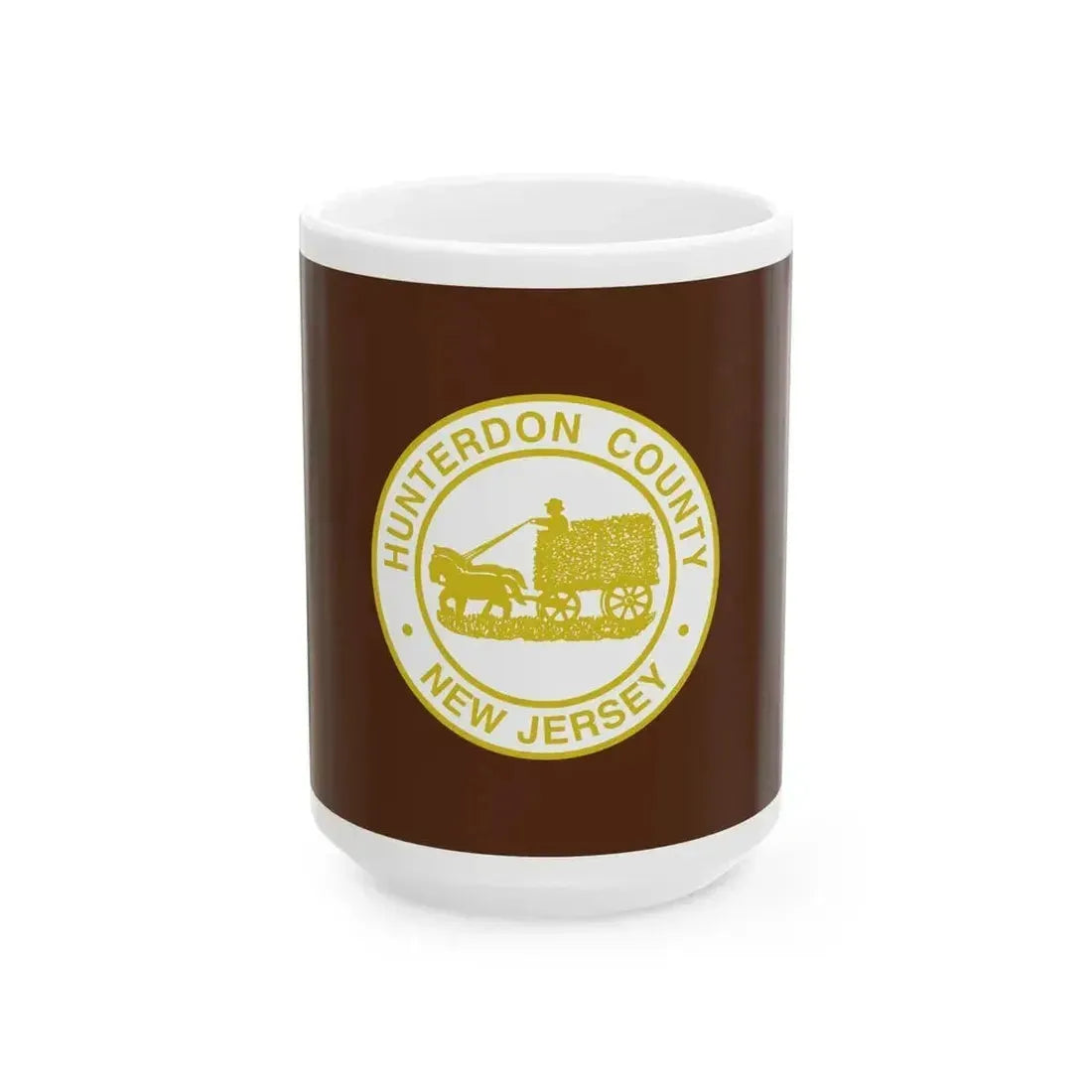 Flag of Hunterdon County New Jersey (United States) White Coffee Mug 15oz - Go Mug Yourself