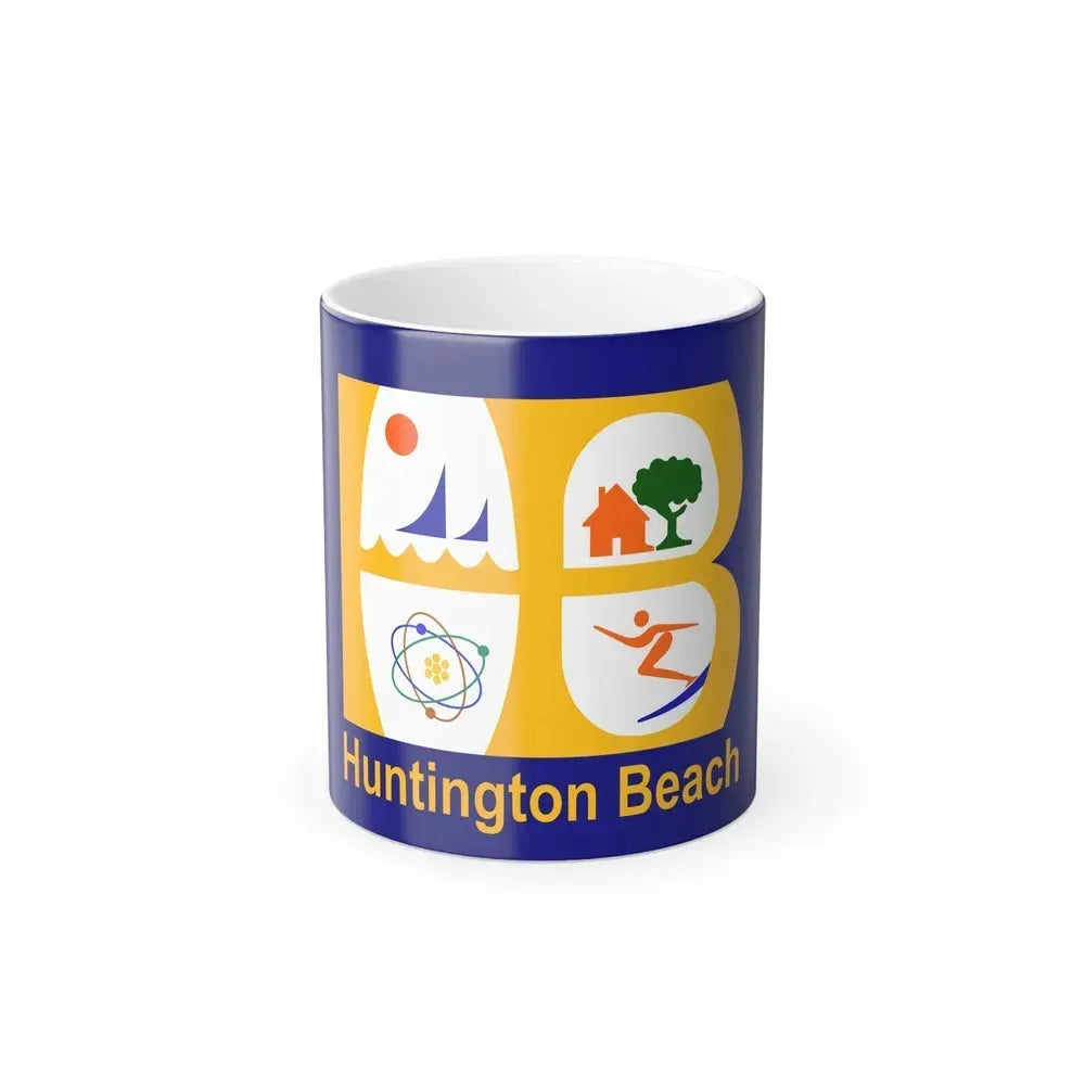 Flag of Huntington Beach, California - Color Changing Coffee Mug 11oz - Go Mug Yourself
