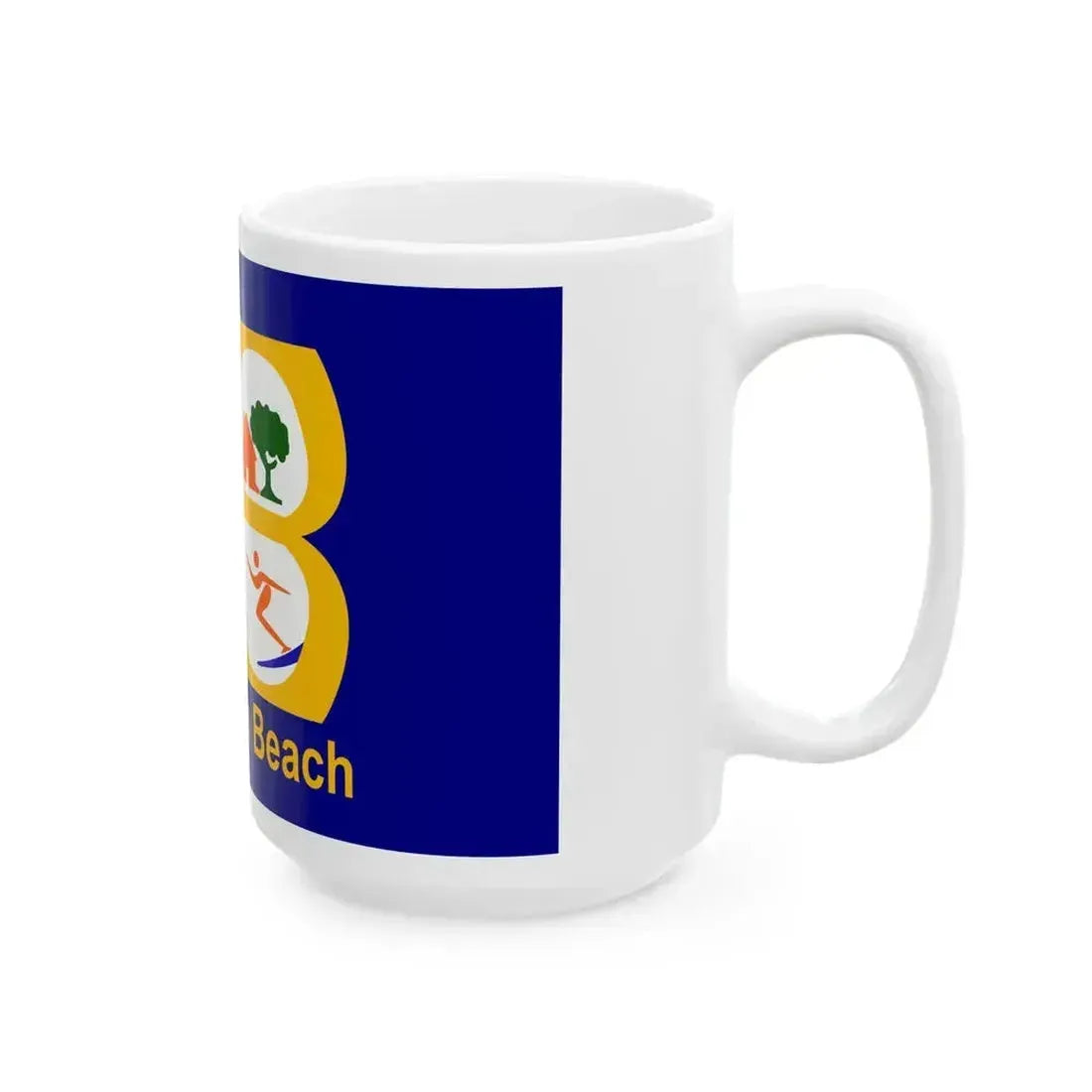 Flag of Huntington Beach California (United States) White Coffee Mug - Go Mug Yourself
