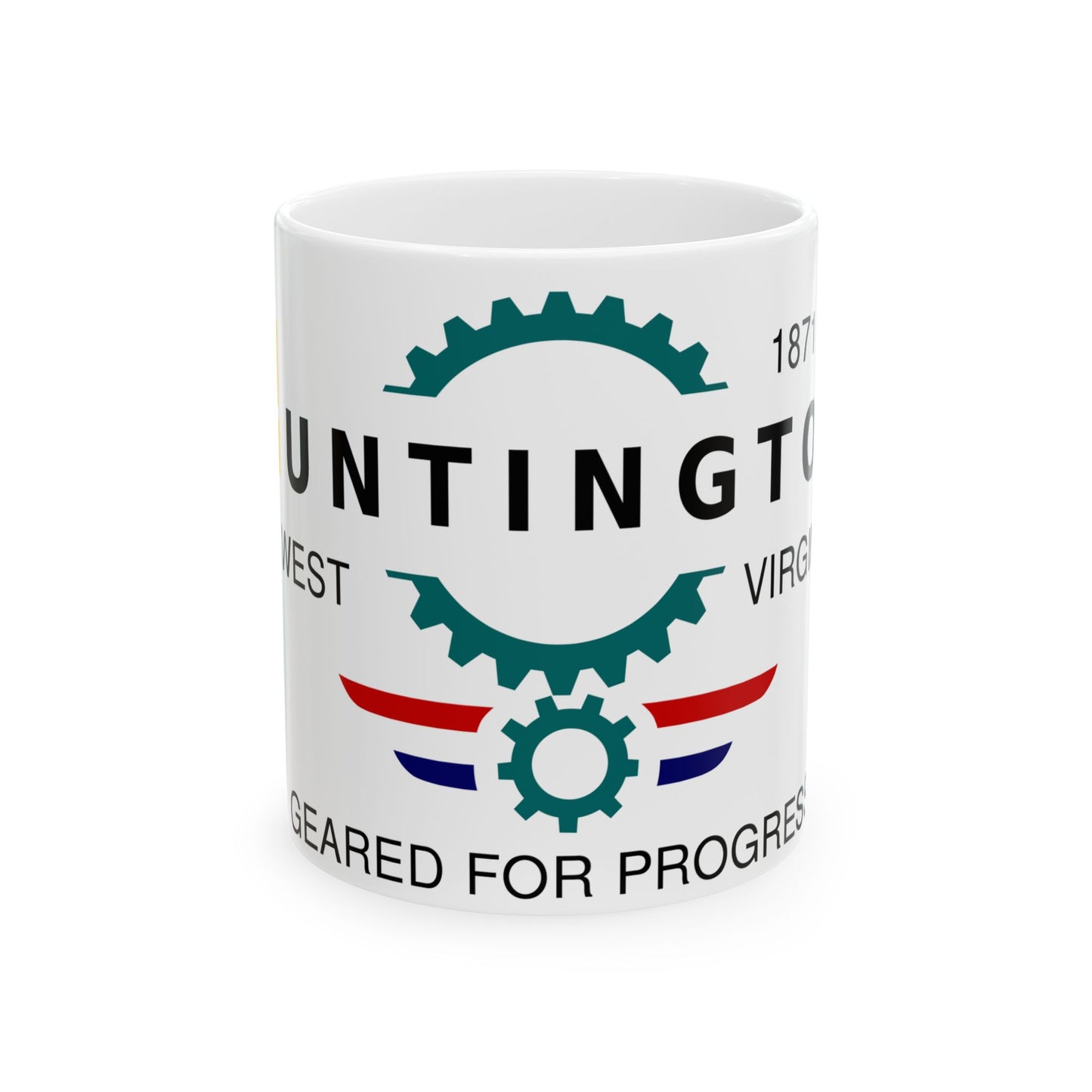 Flag of Huntington West Virginia Until 2004 (United States) White Coffee Mug-11oz-Go Mug Yourself