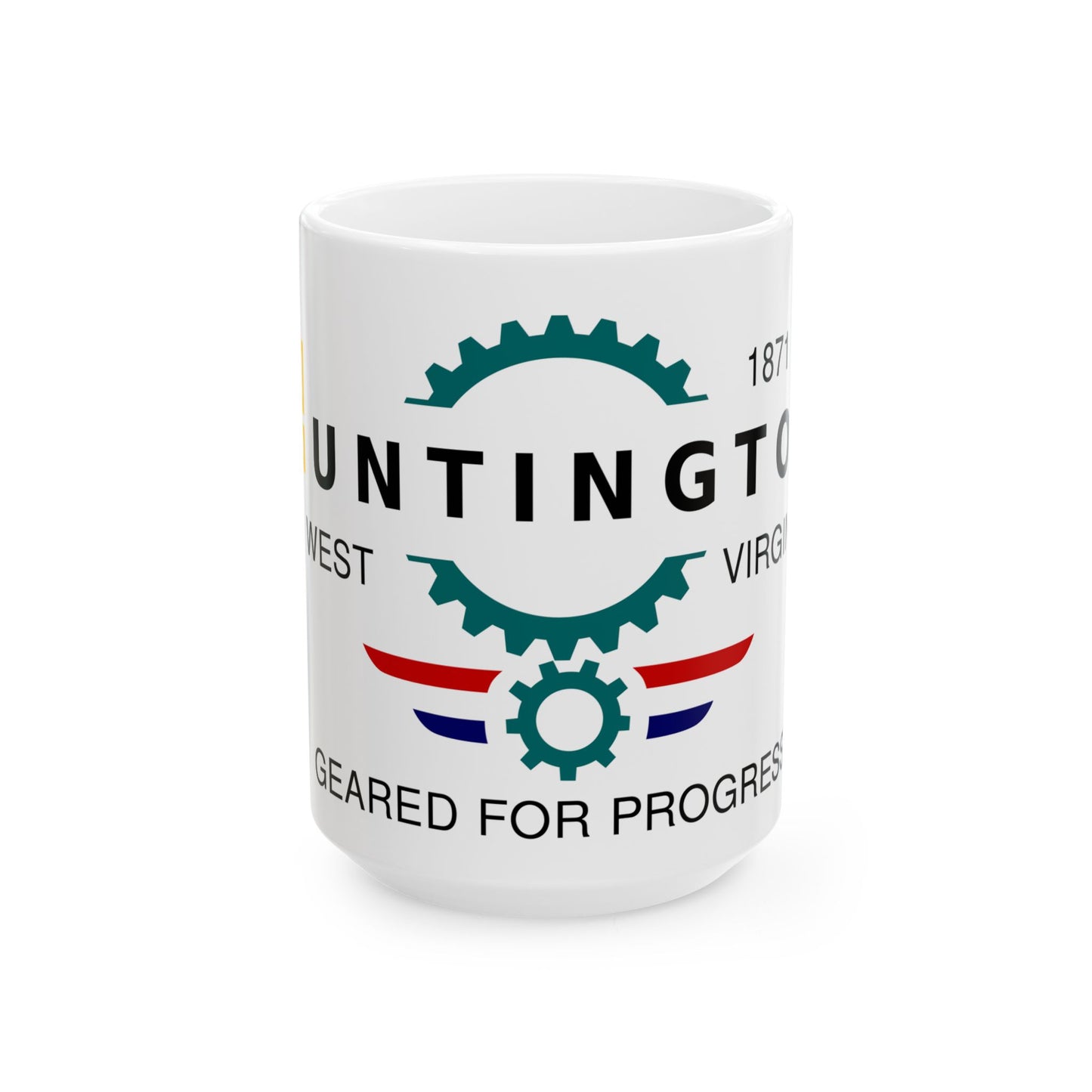 Flag of Huntington West Virginia Until 2004 (United States) White Coffee Mug-15oz-Go Mug Yourself