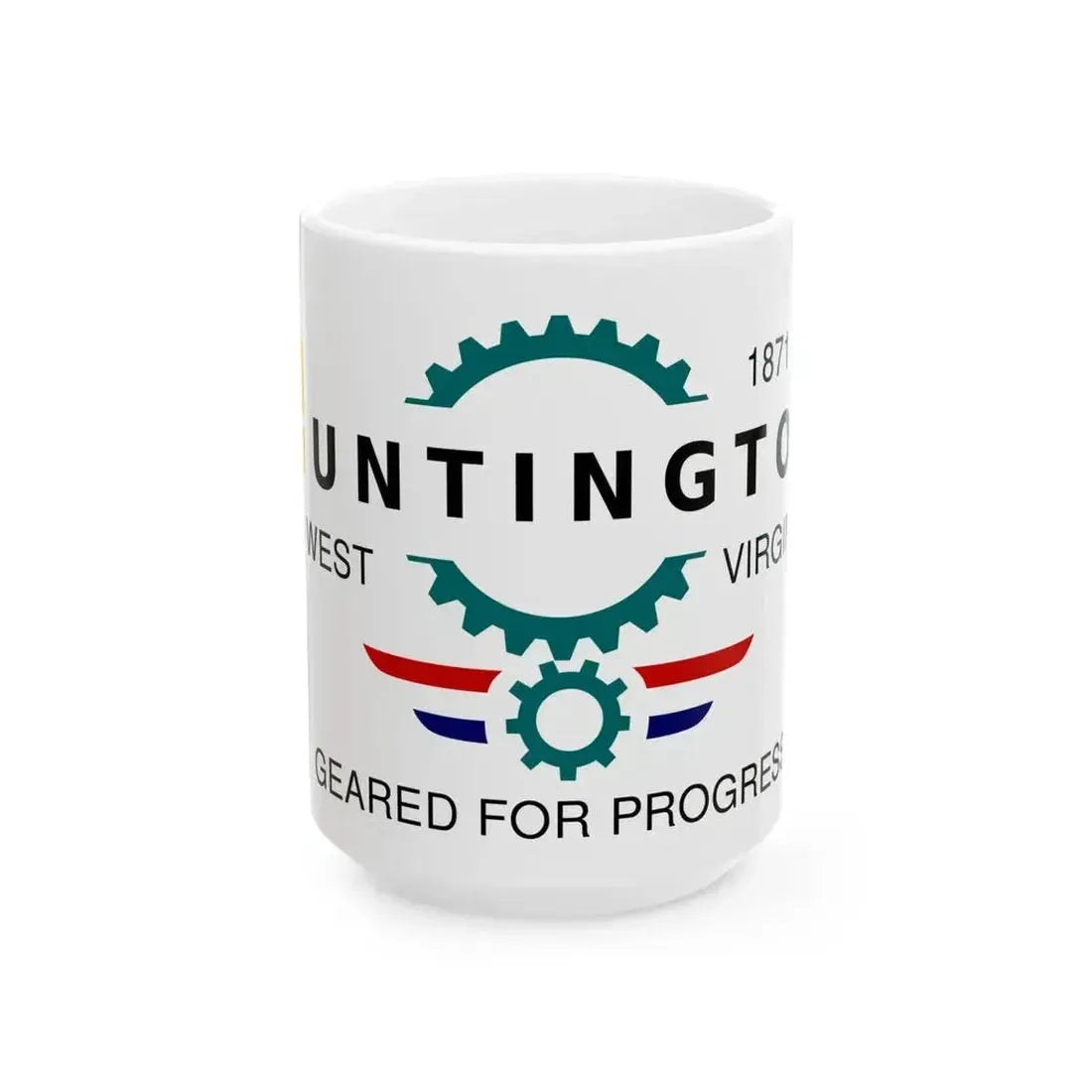 Flag of Huntington West Virginia Until 2004 (United States) White Coffee Mug 15oz - Go Mug Yourself