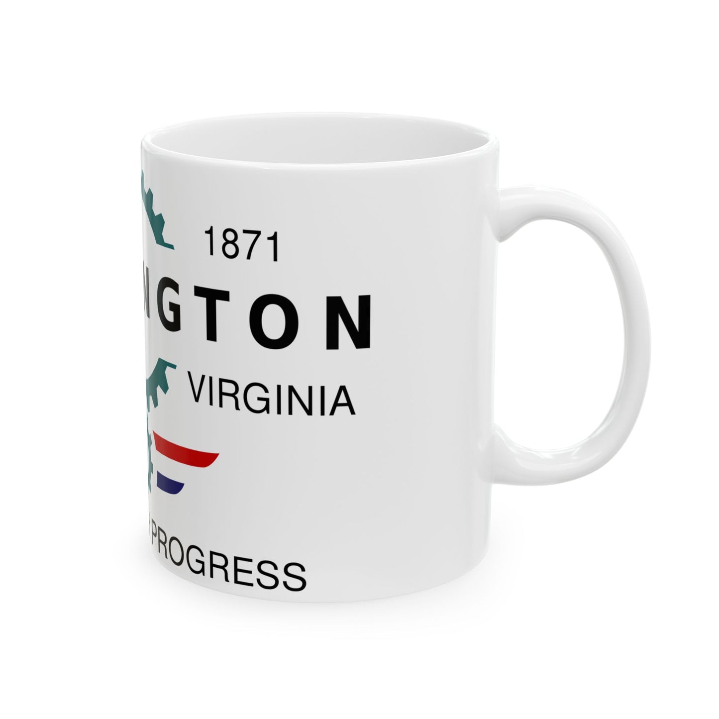 Flag of Huntington West Virginia Until 2004 (United States) White Coffee Mug-Go Mug Yourself