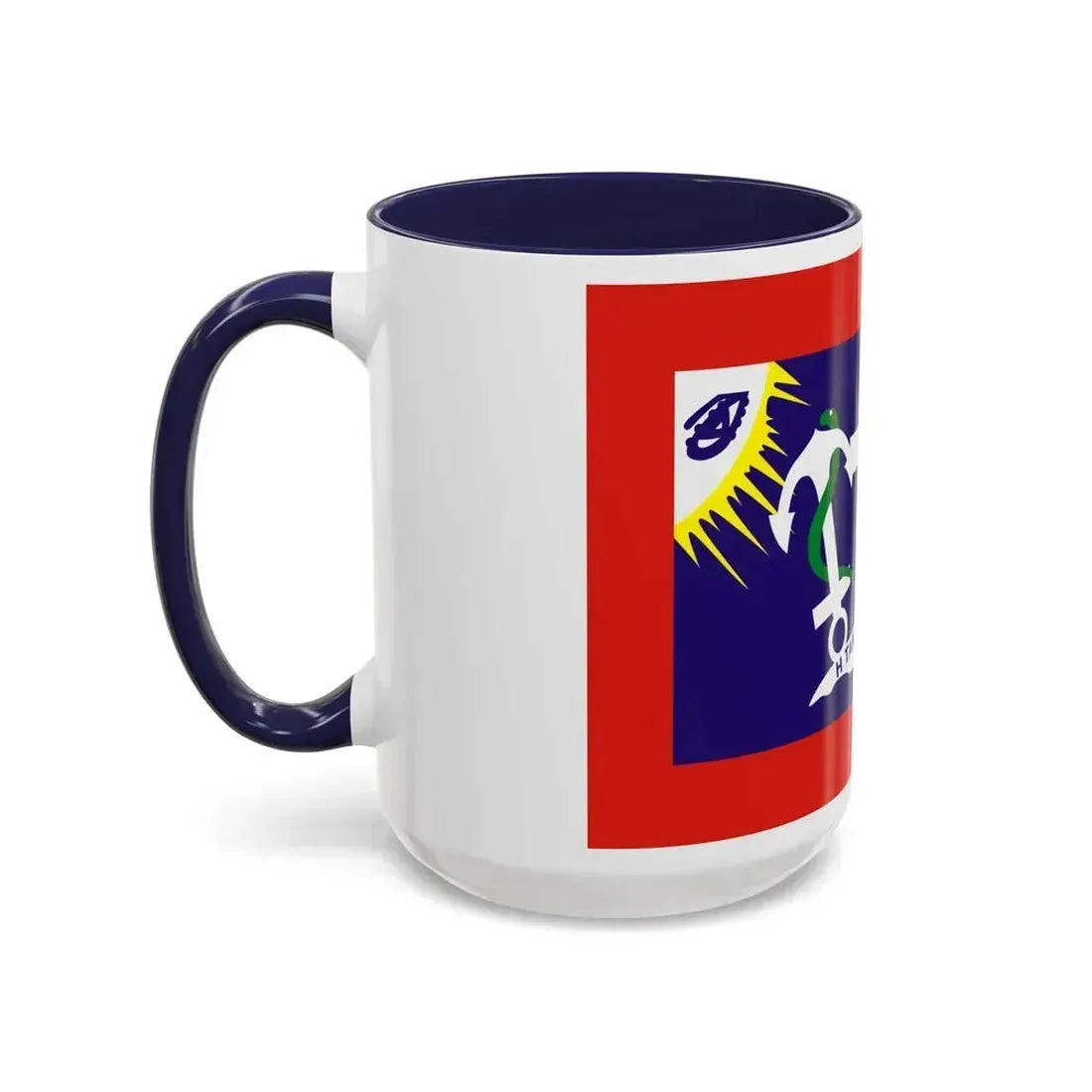 Flag of Hydra Greece - Accent Coffee Mug - Go Mug Yourself