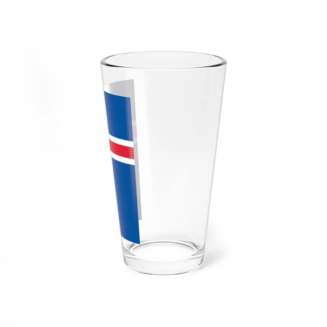 Flag of Iceland vertical (Iceland) Pint Glass 16oz - Go Mug Yourself