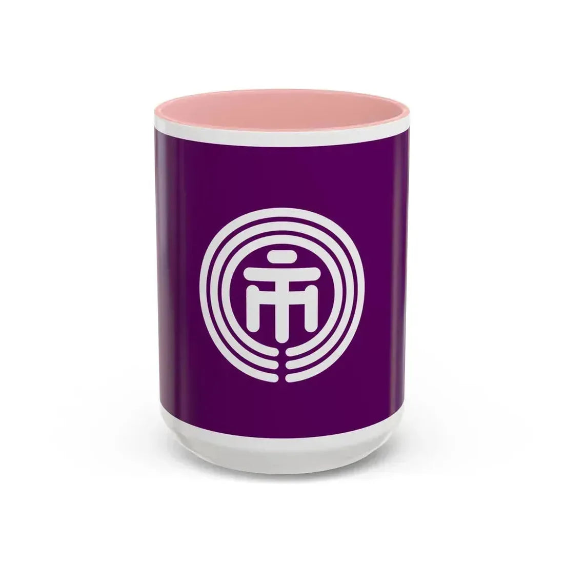 Flag of Ichikawa Chiba Japan - Accent Coffee Mug 15oz Pink - Go Mug Yourself