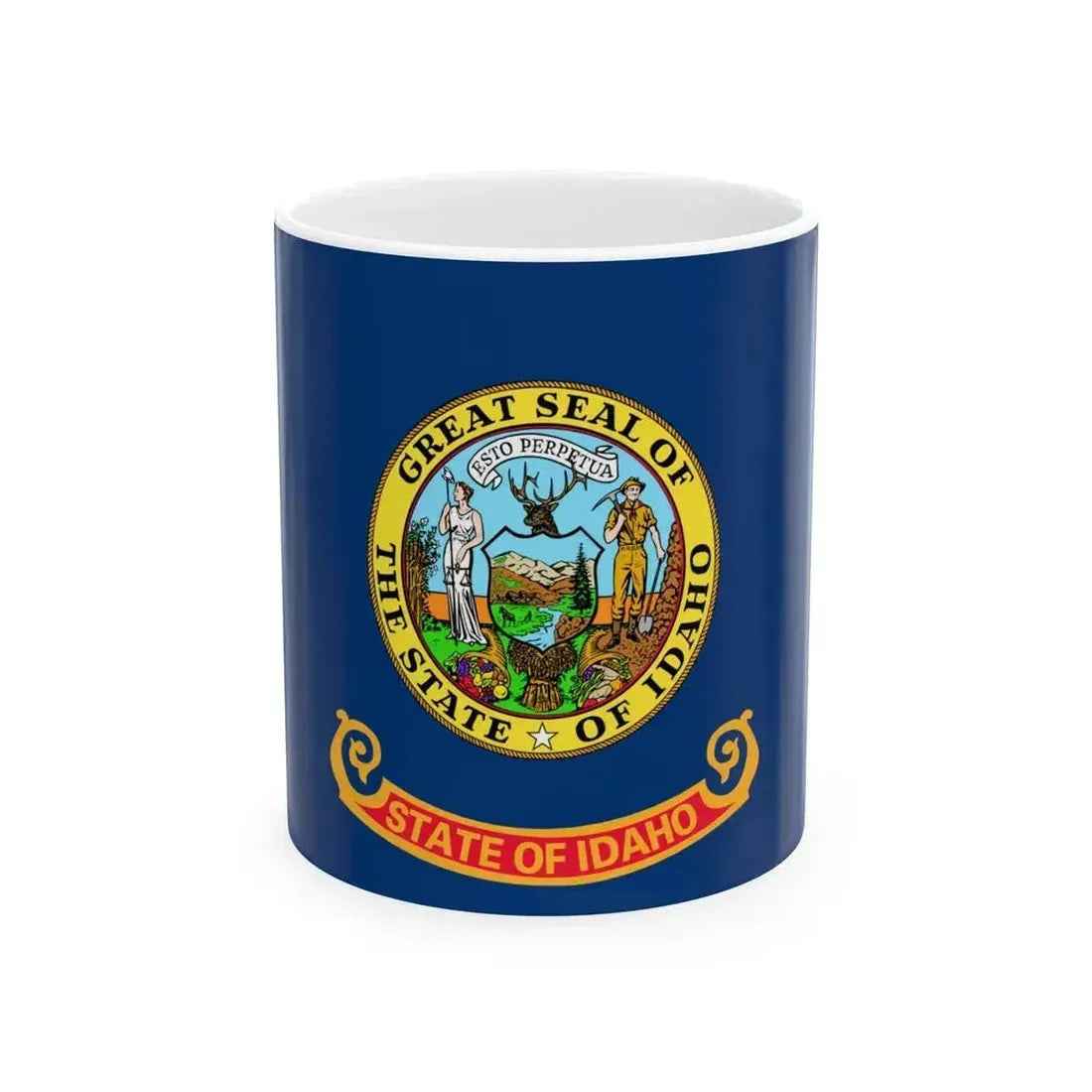 Flag of Idaho 3-2 (United States) White Coffee Mug 11oz - Go Mug Yourself