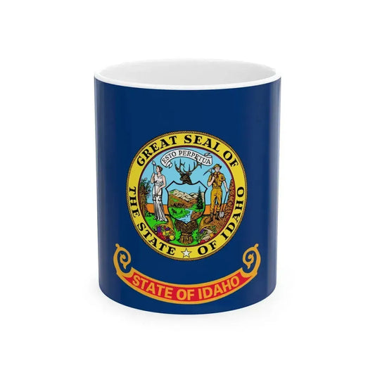 Flag of Idaho 3-2 (United States) White Coffee Mug 11oz - Go Mug Yourself