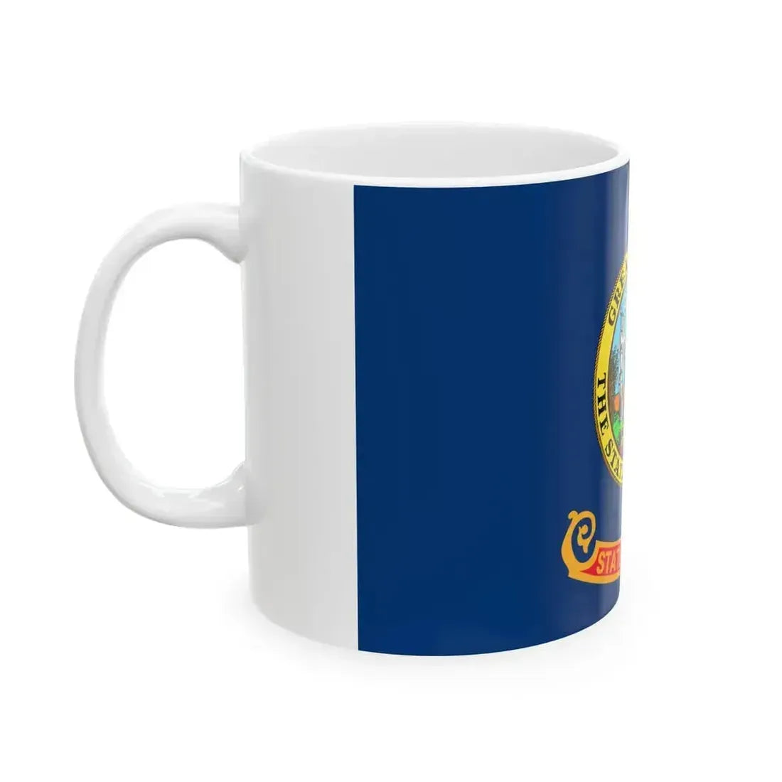 Flag of Idaho 3-2 (United States) White Coffee Mug - Go Mug Yourself