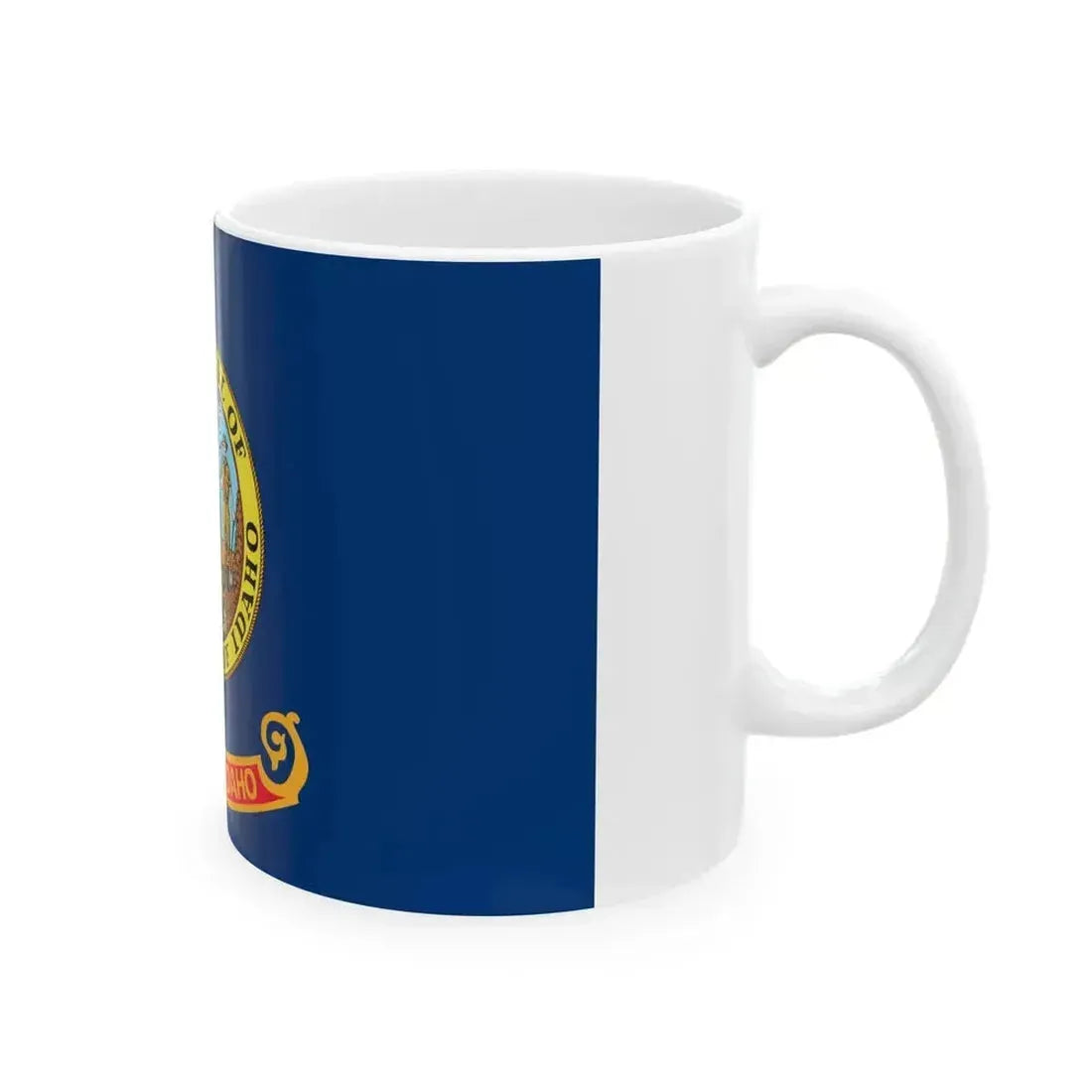 Flag of Idaho 3-2 (United States) White Coffee Mug - Go Mug Yourself