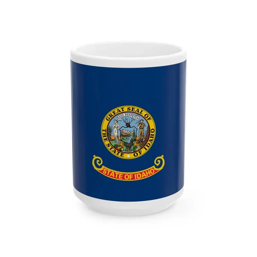 Flag of Idaho (United States) White Coffee Mug 15oz - Go Mug Yourself