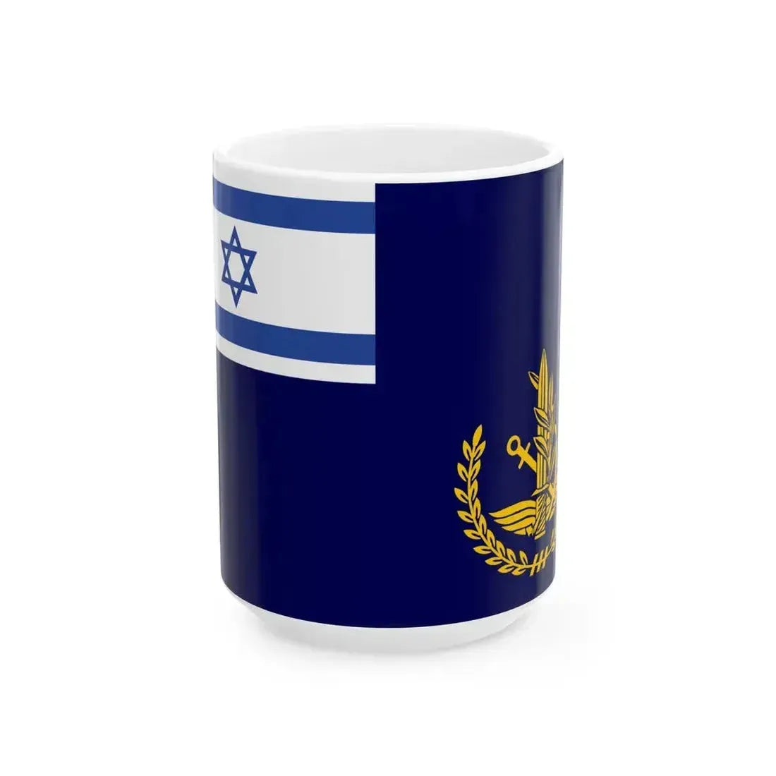 Flag of IDF Chief of Staff at Sea (Israel) White Coffee Mug 15oz - Go Mug Yourself