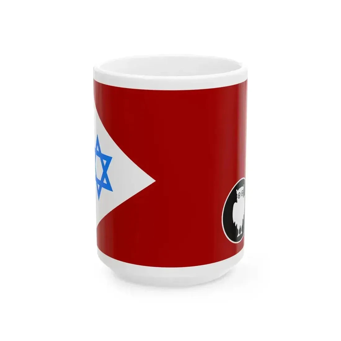 Flag of IDF Instruction Command (Israel) White Coffee Mug 15oz - Go Mug Yourself