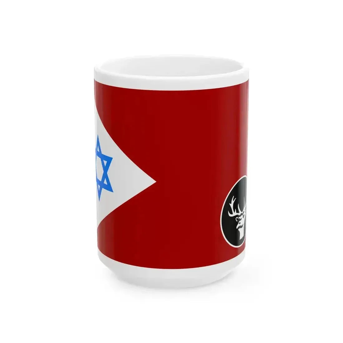 Flag of IDF Northern Command (Israel) White Coffee Mug 15oz - Go Mug Yourself