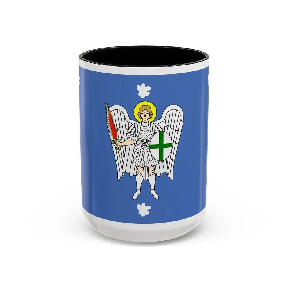 Flag of Iklin Malta - Accent Coffee Mug 15oz Black - Go Mug Yourself