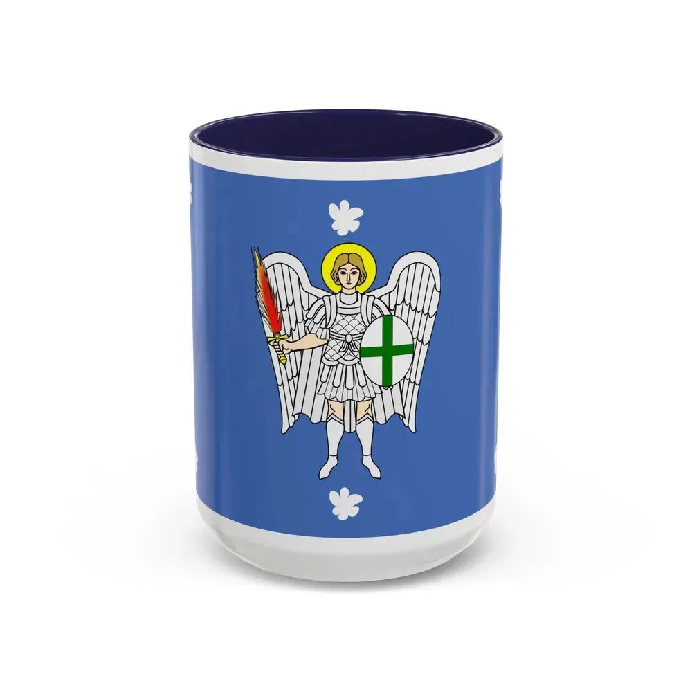 Flag of Iklin Malta - Accent Coffee Mug 15oz Navy - Go Mug Yourself
