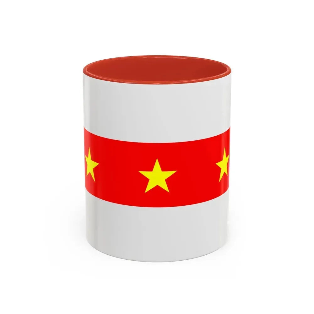 Flag of Il Fgura Malta - Accent Coffee Mug 11oz Red - Go Mug Yourself