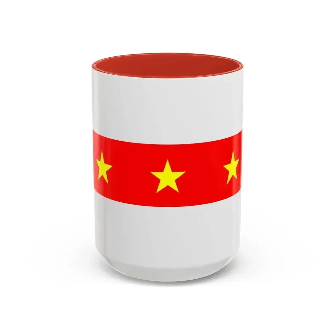 Flag of Il Fgura Malta - Accent Coffee Mug 15oz Red - Go Mug Yourself