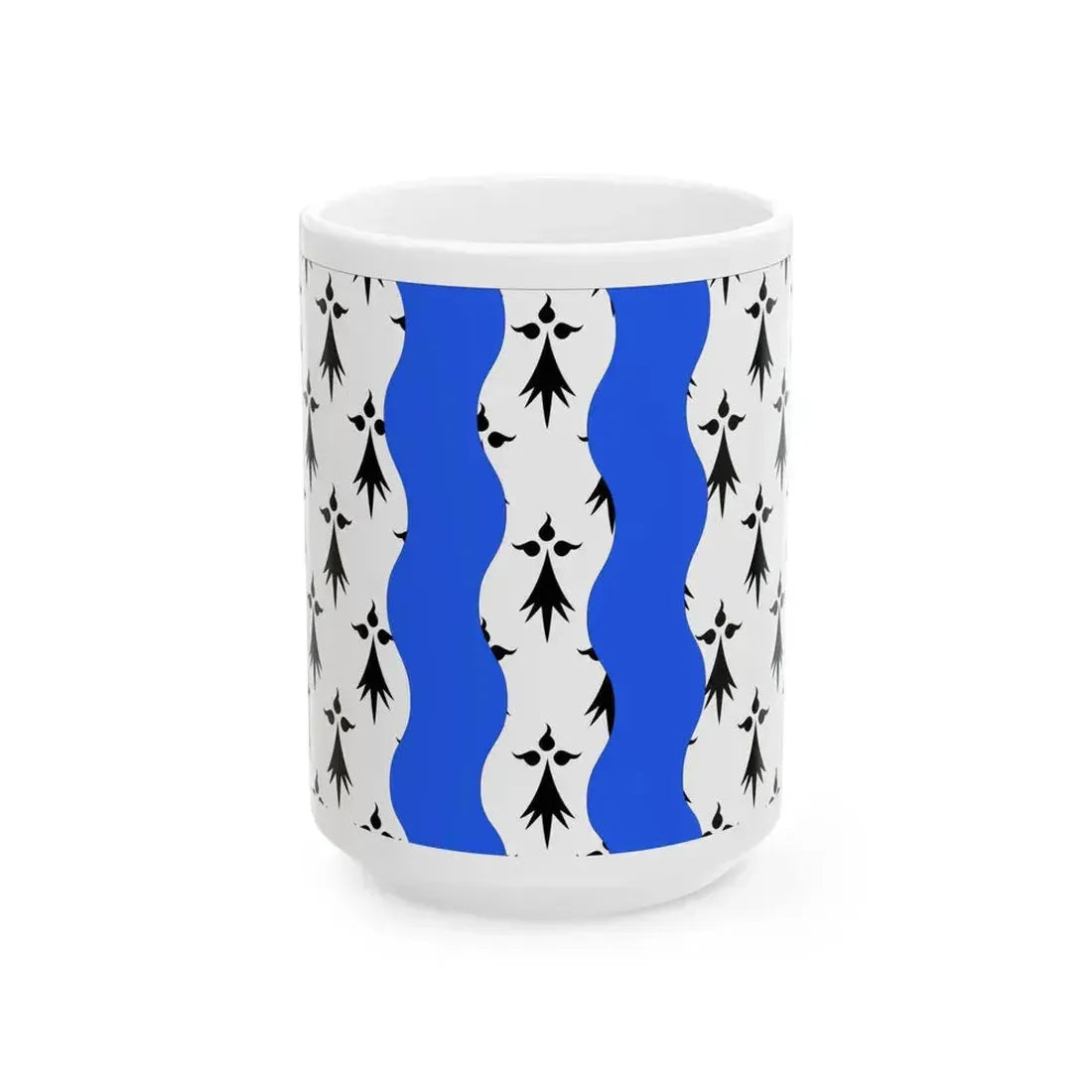 Flag of Ille et Vilaine France 2 - White Coffee Mug 15oz - Go Mug Yourself