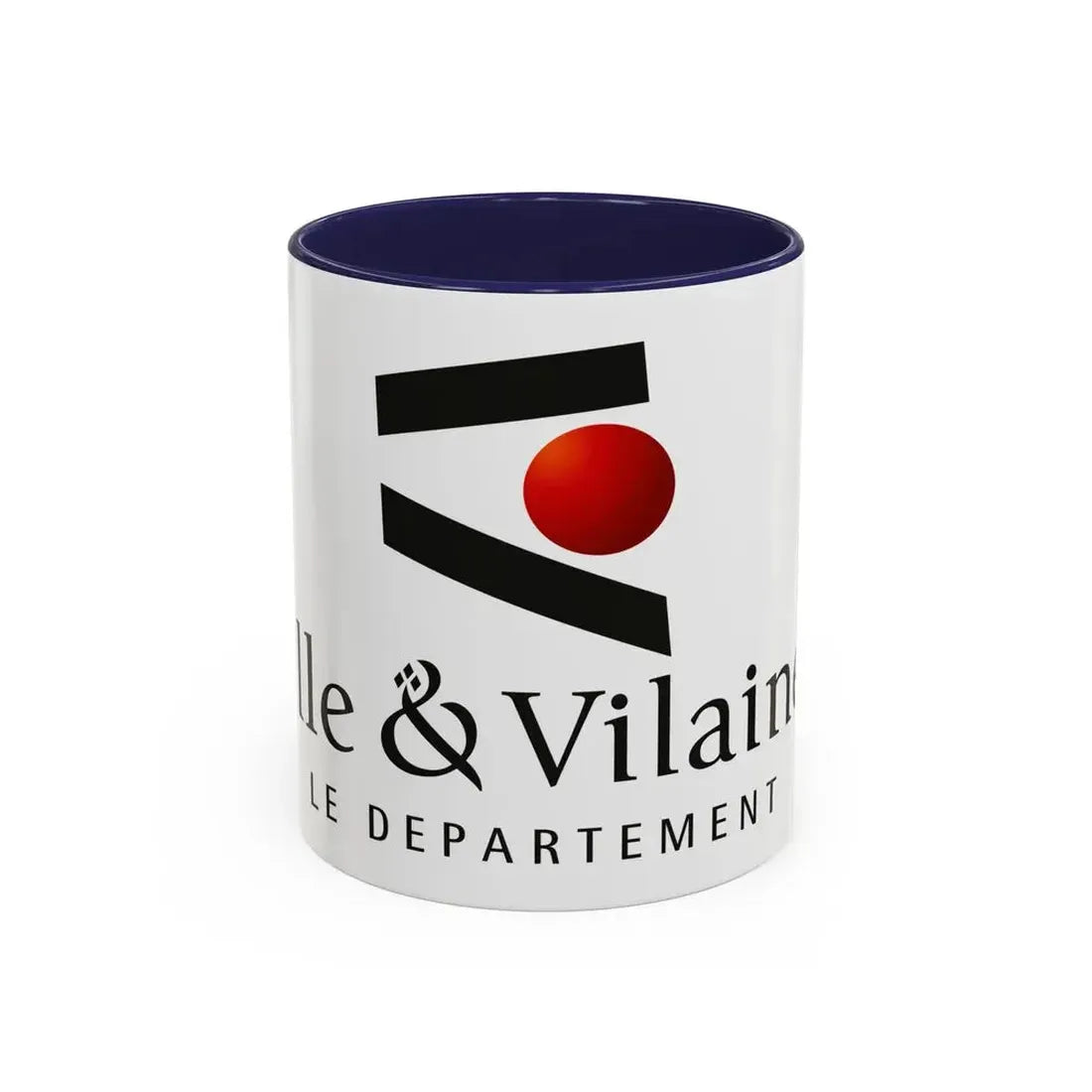 Flag of Ille et Vilaine France - Accent Coffee Mug 11oz Navy - Go Mug Yourself