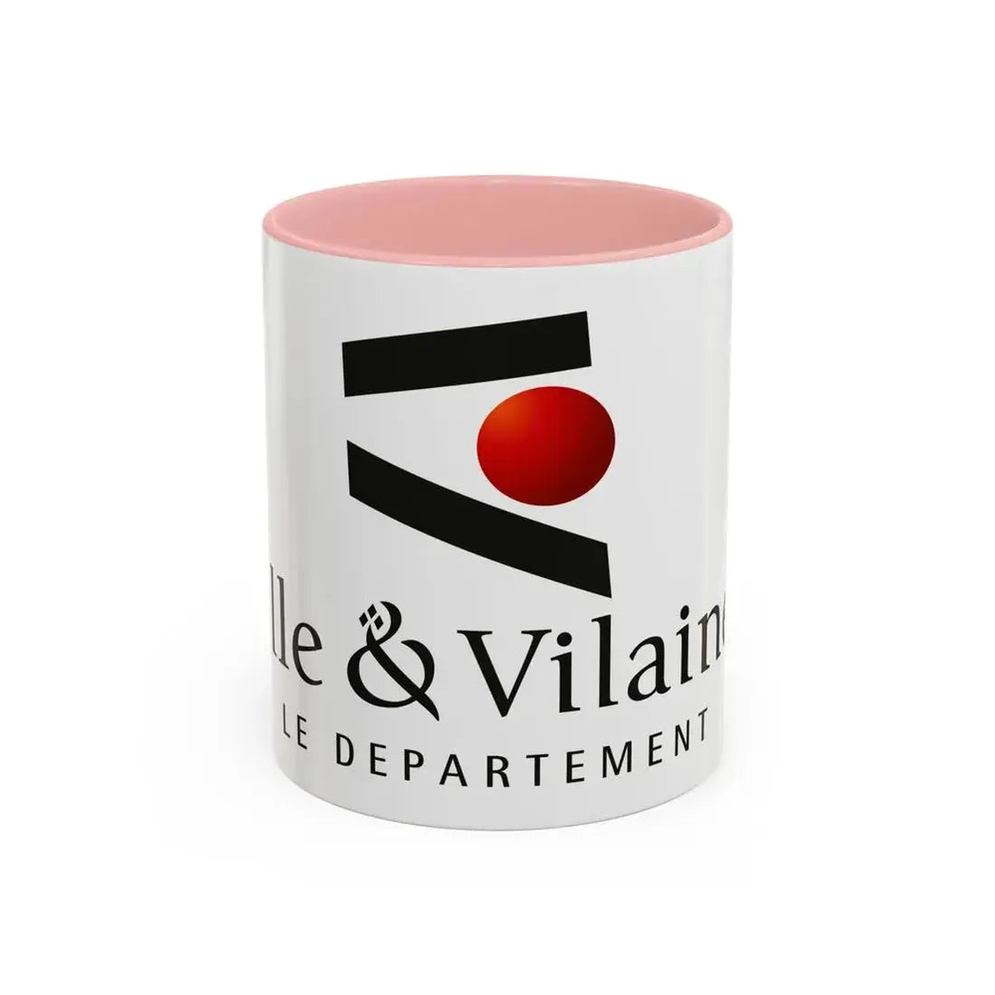 Flag of Ille et Vilaine France - Accent Coffee Mug 11oz Pink - Go Mug Yourself