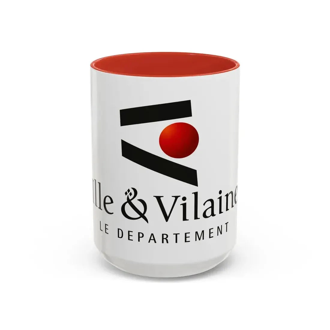 Flag of Ille et Vilaine France - Accent Coffee Mug 15oz Red - Go Mug Yourself