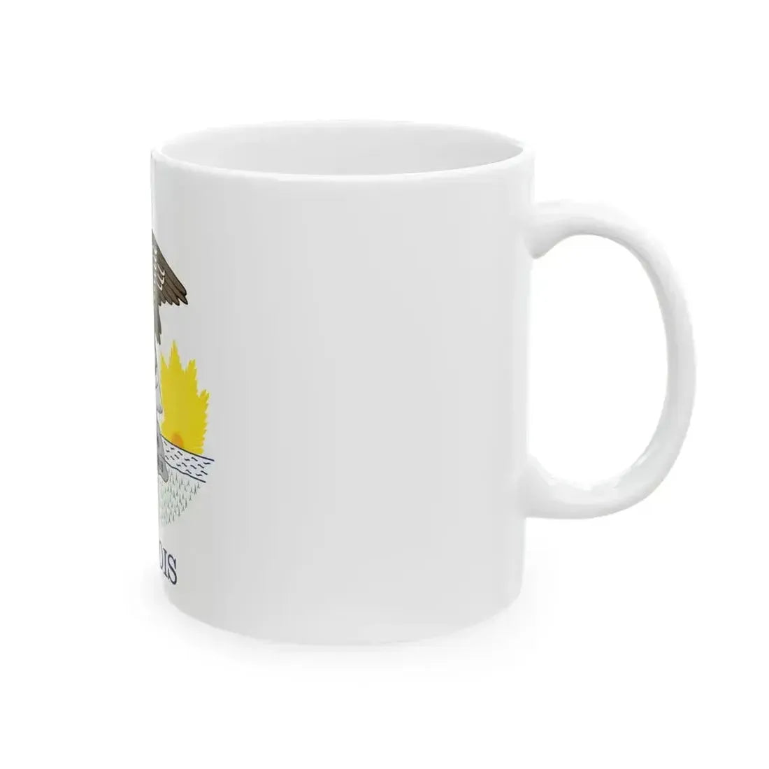Flag of Illinois 3-2 (United States) White Coffee Mug - Go Mug Yourself