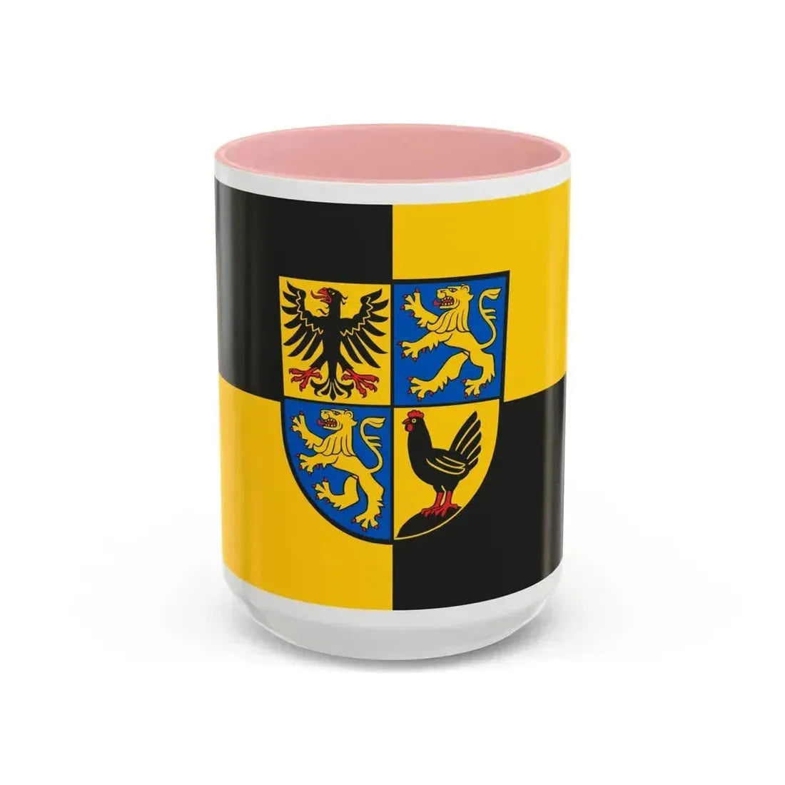 Flag of Ilm Kreis Germany - Accent Coffee Mug 15oz Pink - Go Mug Yourself