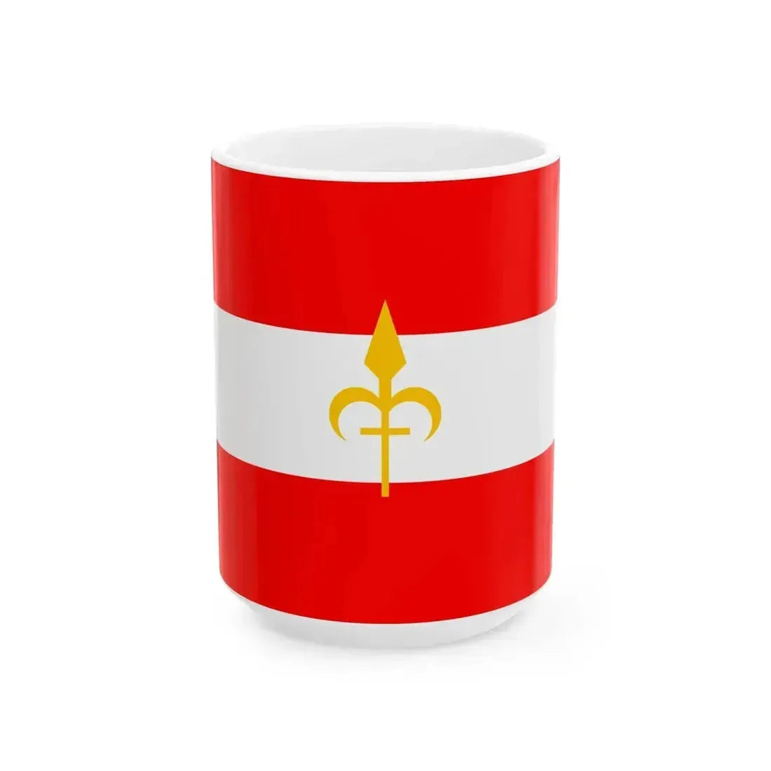 Flag of Imperial Free City of Trieste (Italy) White Coffee Mug 15oz - Go Mug Yourself