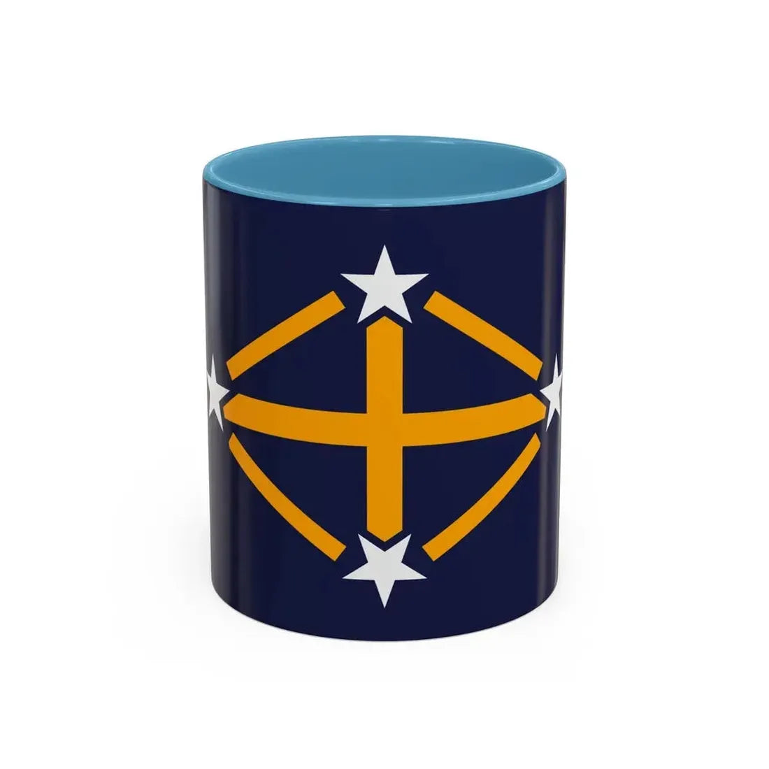 Flag of Imperial Japanese Antarctic Expedition - Accent Coffee Mug 11oz Light Blue - Go Mug Yourself
