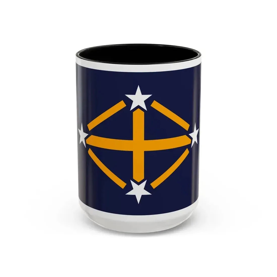 Flag of Imperial Japanese Antarctic Expedition - Accent Coffee Mug 15oz Black - Go Mug Yourself
