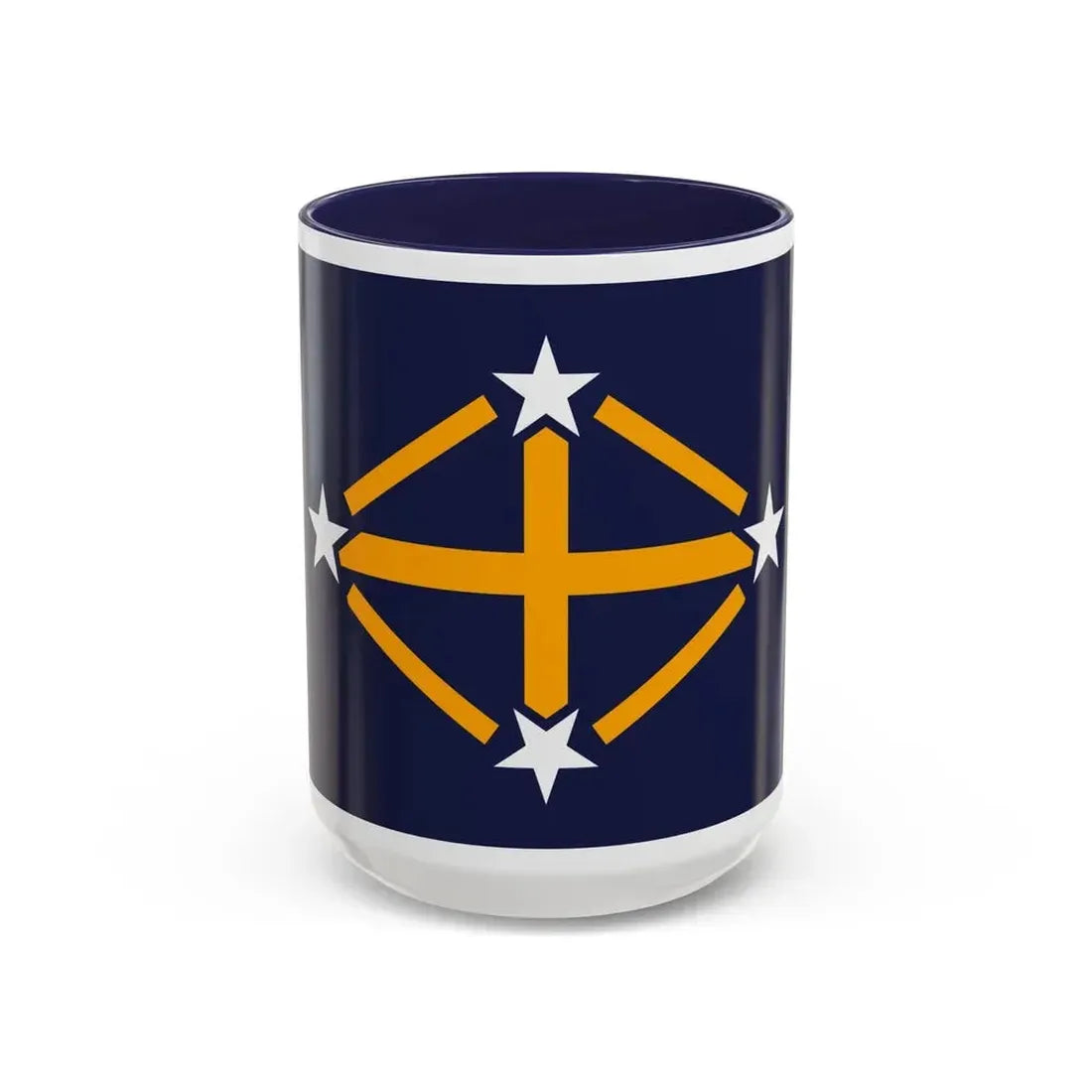 Flag of Imperial Japanese Antarctic Expedition - Accent Coffee Mug 15oz Navy - Go Mug Yourself