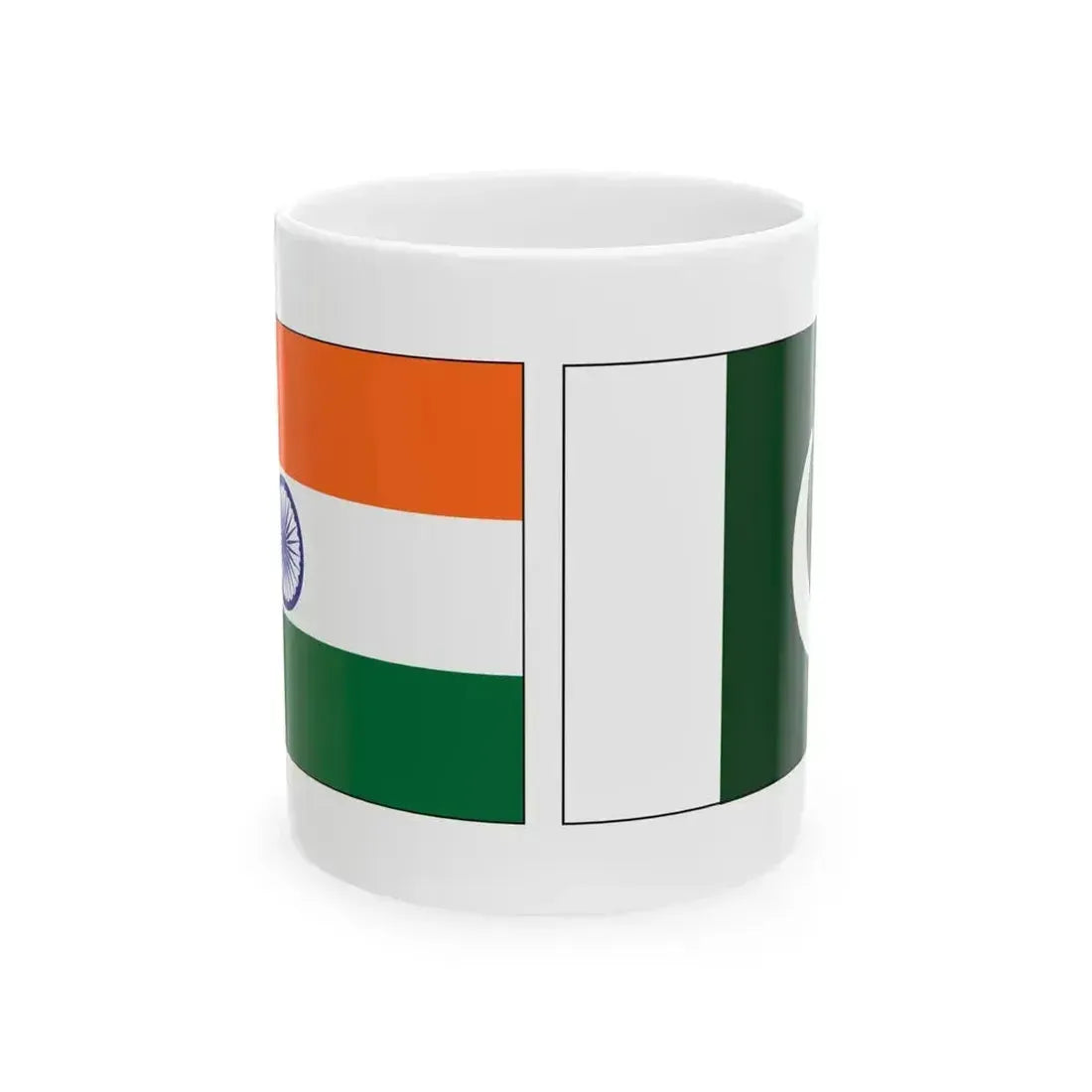 Flag of India--Pakistan (India) White Coffee Mug 11oz - Go Mug Yourself