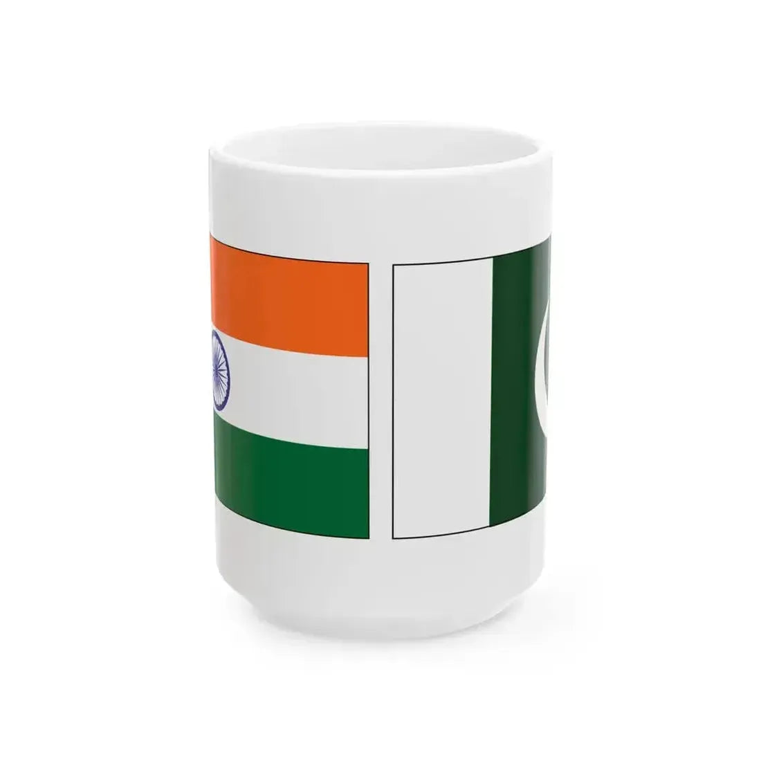 Flag of India--Pakistan (India) White Coffee Mug 15oz - Go Mug Yourself