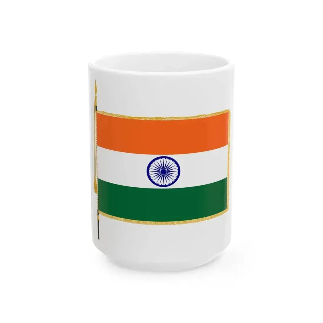 Flag of India parade (India) White Coffee Mug 15oz - Go Mug Yourself